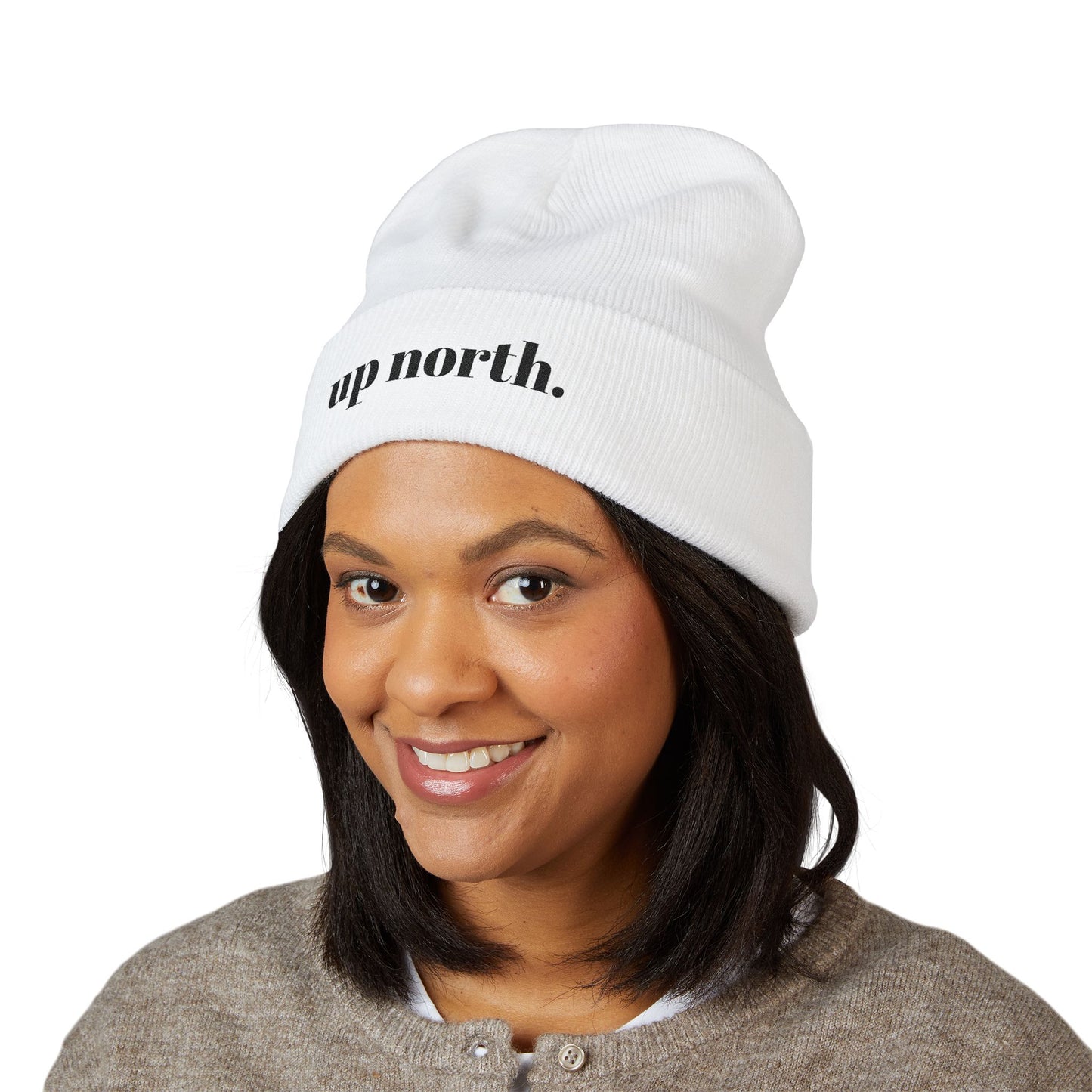"Up North" Beanie (Dark Text)