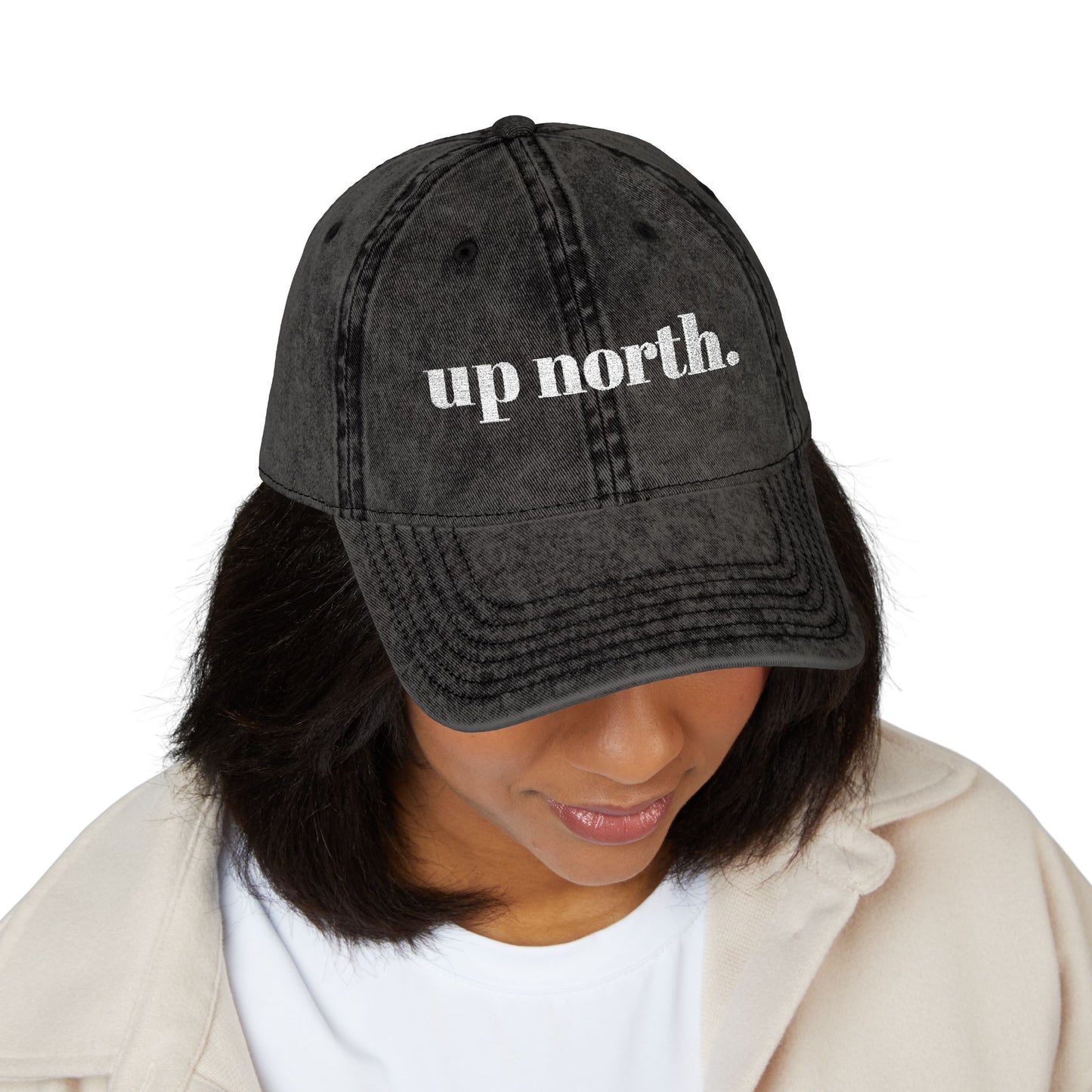 'up north.' — Distressed Dad Hat