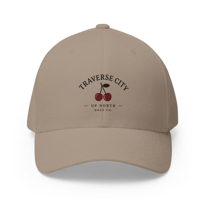 Traverse City Cherry Embroidered Cap — Up North Golf Brand