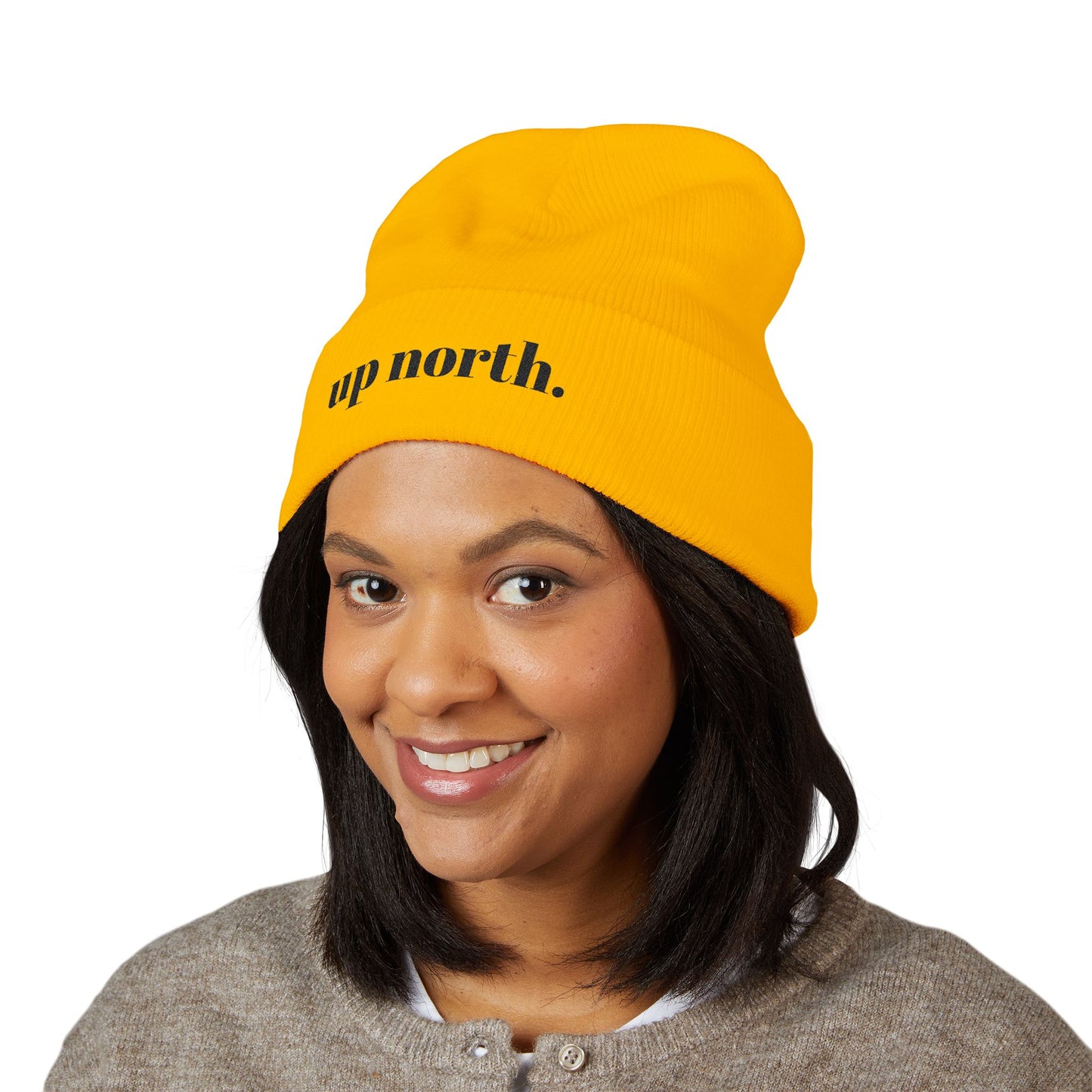 "Up North" Beanie (Dark Text)
