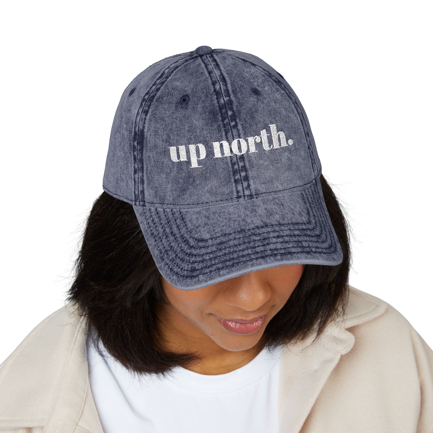 'up north.' — Distressed Dad Hat