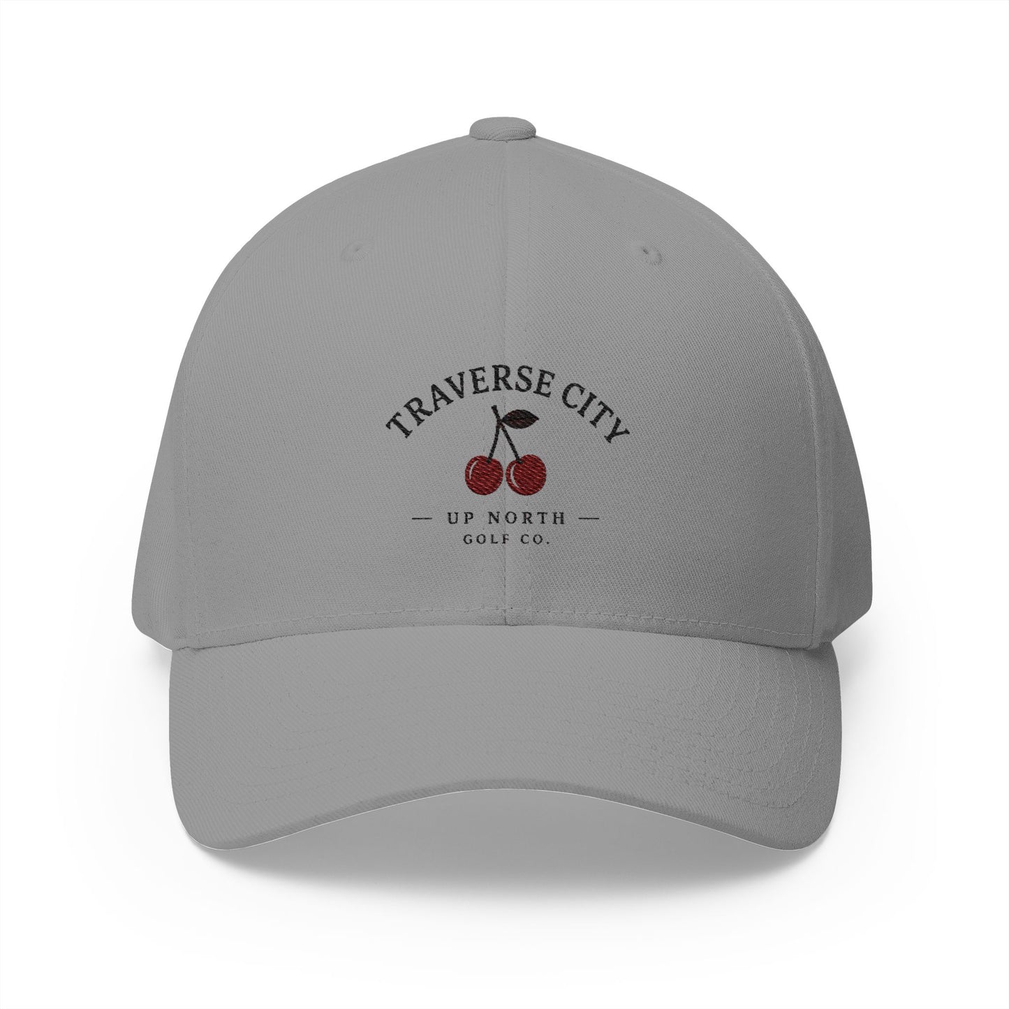 Traverse City Cherry Embroidered Cap — Up North Golf Brand