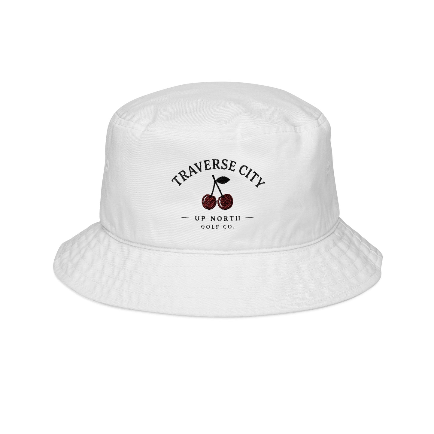 Traverse City Embroidered Cherry Bucket Hat