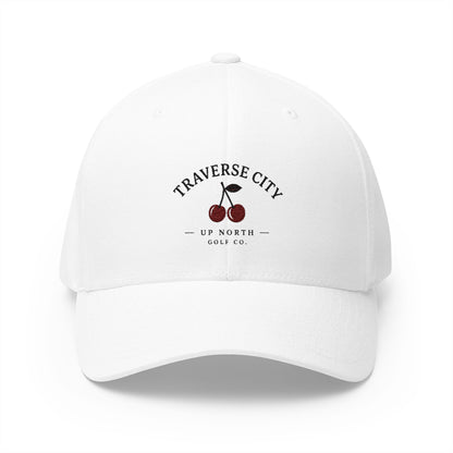 Traverse City Cherry Embroidered Cap — Up North Golf Brand